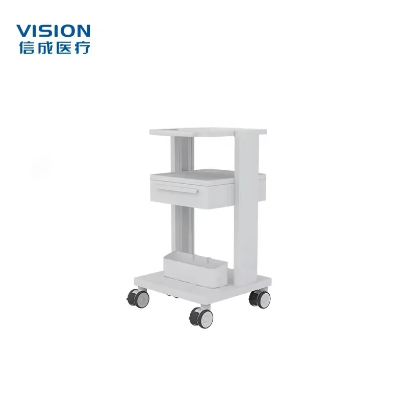 Heavy Duty Metal Surgical Cart Mobile Hospital Equipment with 4 Wheels Lightweight Modular Medical Trolley for Clinic Use