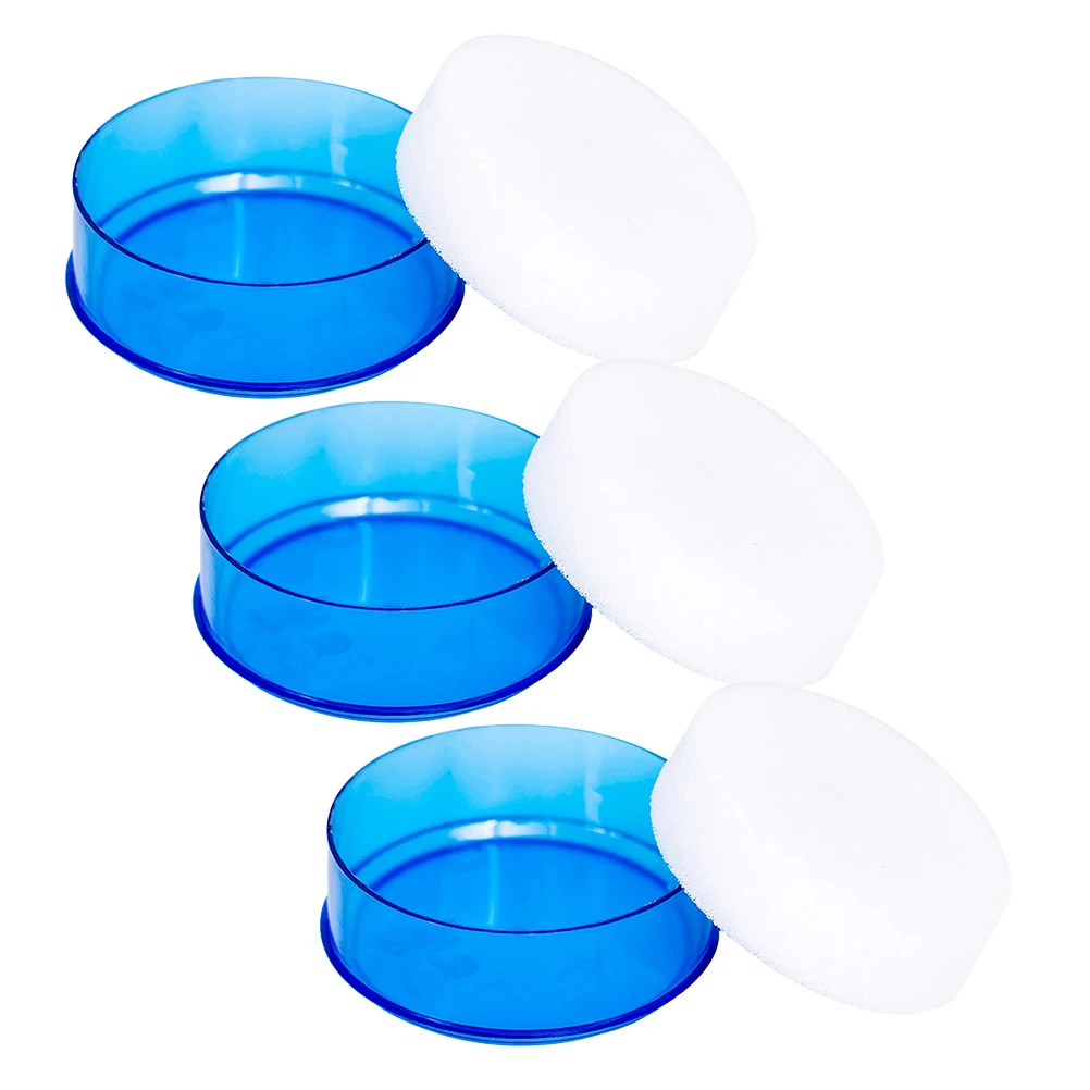 

3 Pcs Counting Hand Wet Sponge Fingertip Fingertip Moisteners Moistener Large Capacity Easy Clean Cashier Supplies