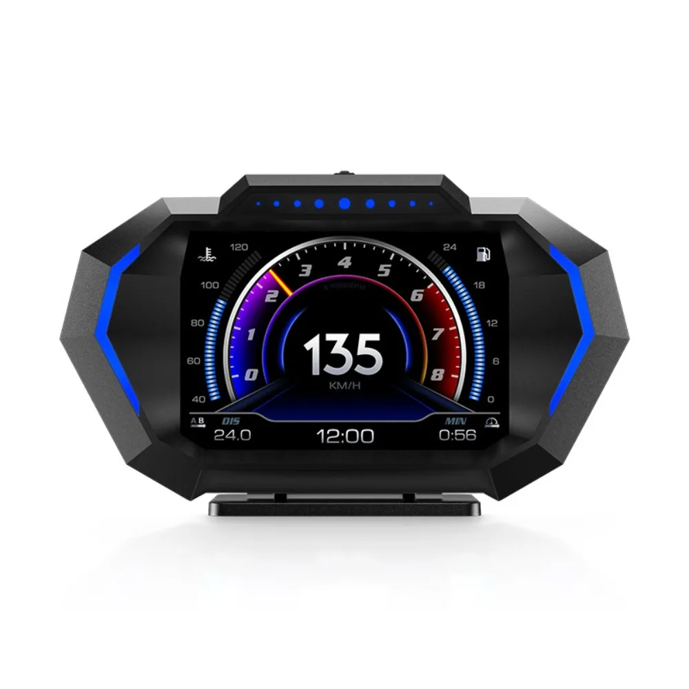 

P24 LCD OBD GPS Car HUD Head-up Display Multifunctional Speed Slope Water Temperature Display