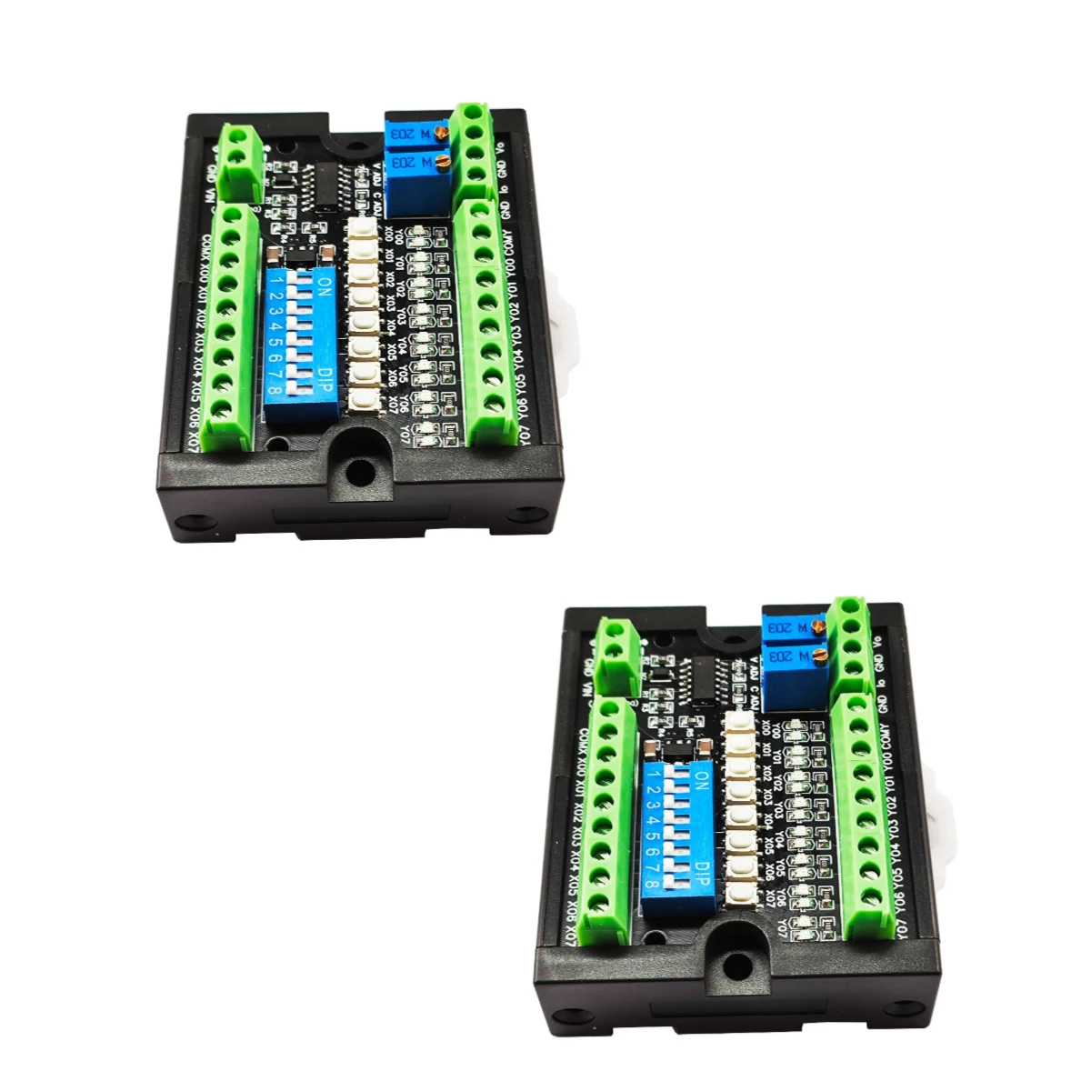 2 PCS 8DI-8DO-1VO-1IO PLC MCU Debugging NPN PNP DAC ADC Digital Analog Output Novice level Module