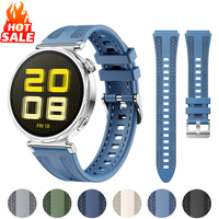 Official 18mm Nylon Strap For HUAWEI WATCH GT 5 4 41mm/Watch 5 Pro 42mm Composite Silicone Band Bracelet