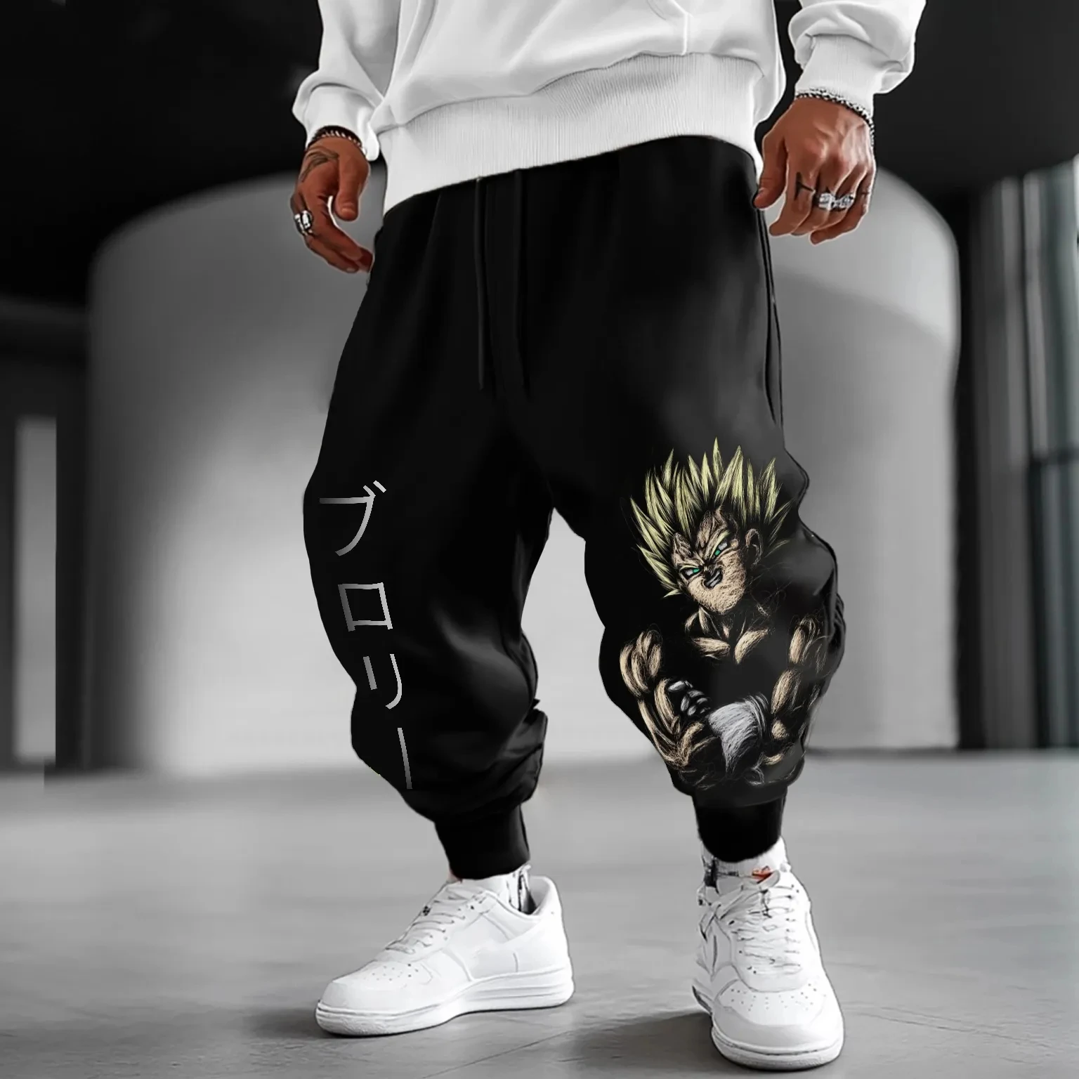 Dragon Ball GOKU pantalones deportivos de animación japonesa 2025 Leggings de algodón holgados americanos cálidos de otoño para hombres y mujeres