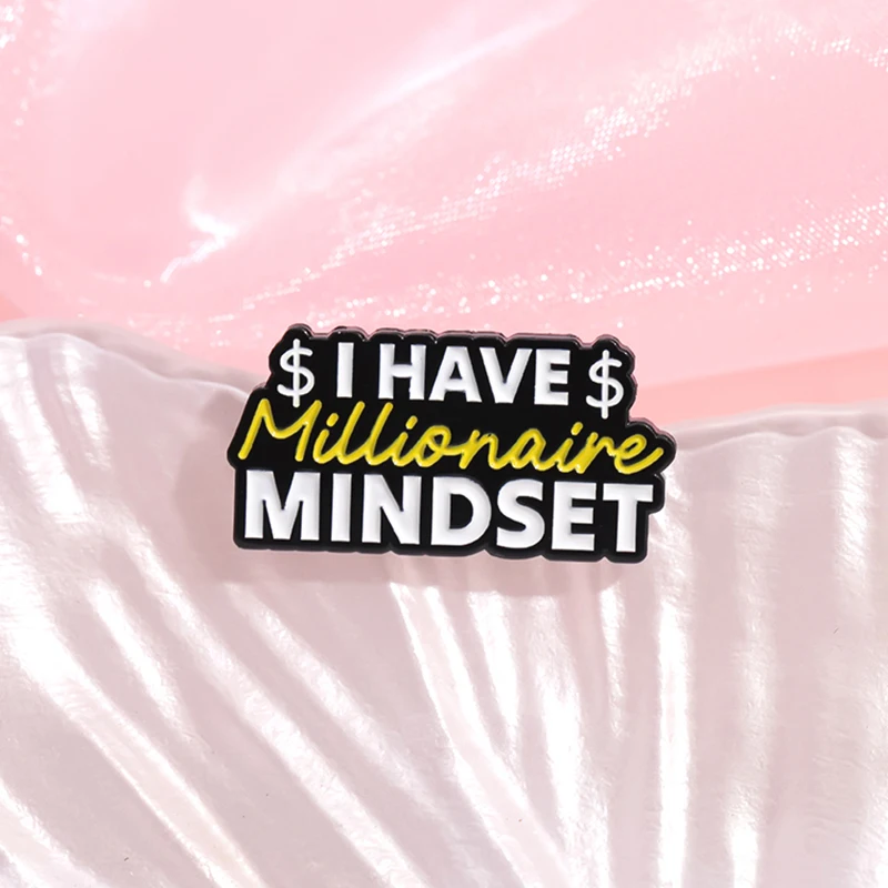 Future MILLIONAIRE Enamel Pins Custom OBSESSED WITH SUCCESS Brooches Lapel Badges Cartoon Funny Jewelry Gift for Friends