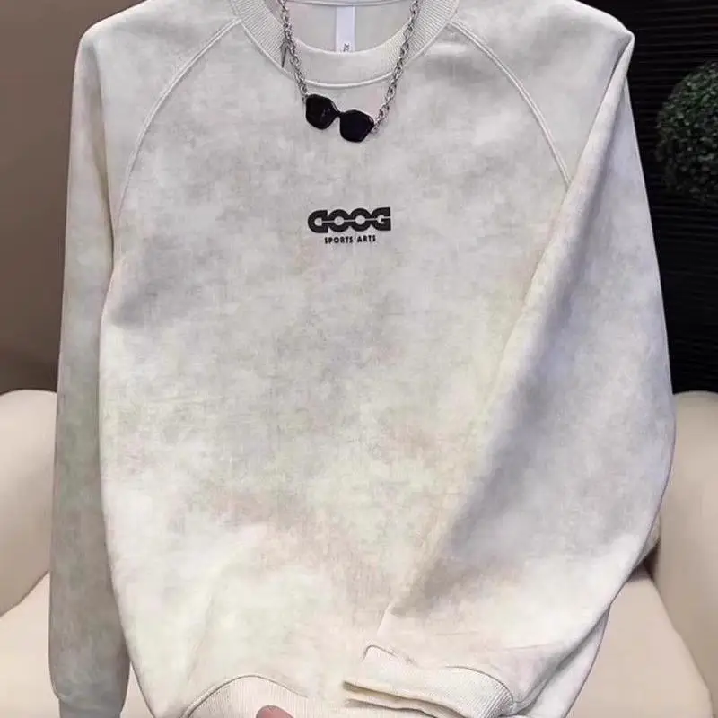 

Мужская толстовка с длинным рукавом и капюшоном, с градиентным окрашиванием, повседневная, удобная, хлопковая, осенне-зимняя, модная, уличная одежда