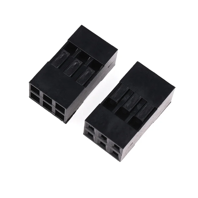 100PCS 2x3 6 Pin 6P Dupont Jumper Wire Cable Housing Female Pin Connector Header