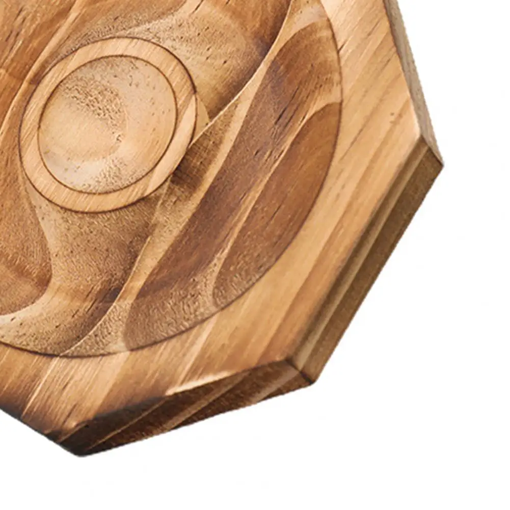 Wooden Jewelry Plate Rustic Solid Wood Bracelet Holder Stand Heavy Duty Beaded Bangle Organizer Display Plate Round Square