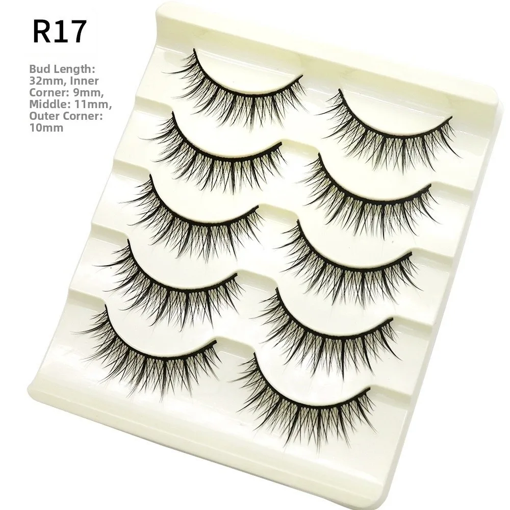 Black Little Devil False Eyelashes 7-12MM Curvature C DIY Lashes Extension Reusable Cos Cosplay Comic Fake Eyelashes Party