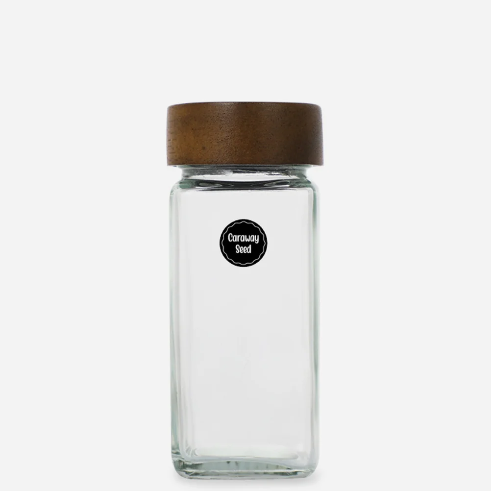 

8 Sheets Stickers Spice Label Food Labels for Containers Storage Jar Labeling Tool Bottle Mason Jars Black