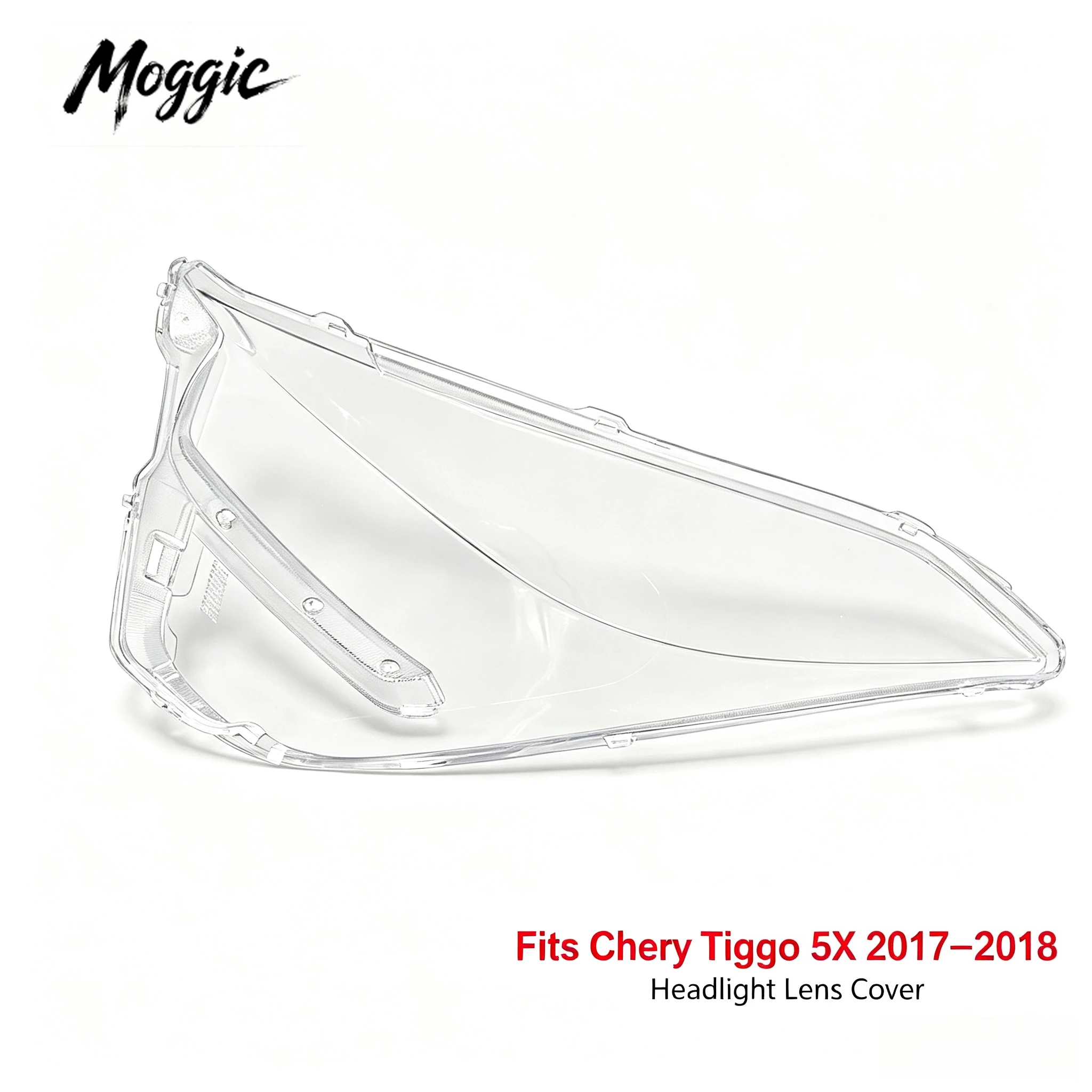 Moggic Headlight Lens Cover Compatible With Chery Tiggo 5X 2017 2018 Model Front Lamp Shade Transparent Glass Replacement