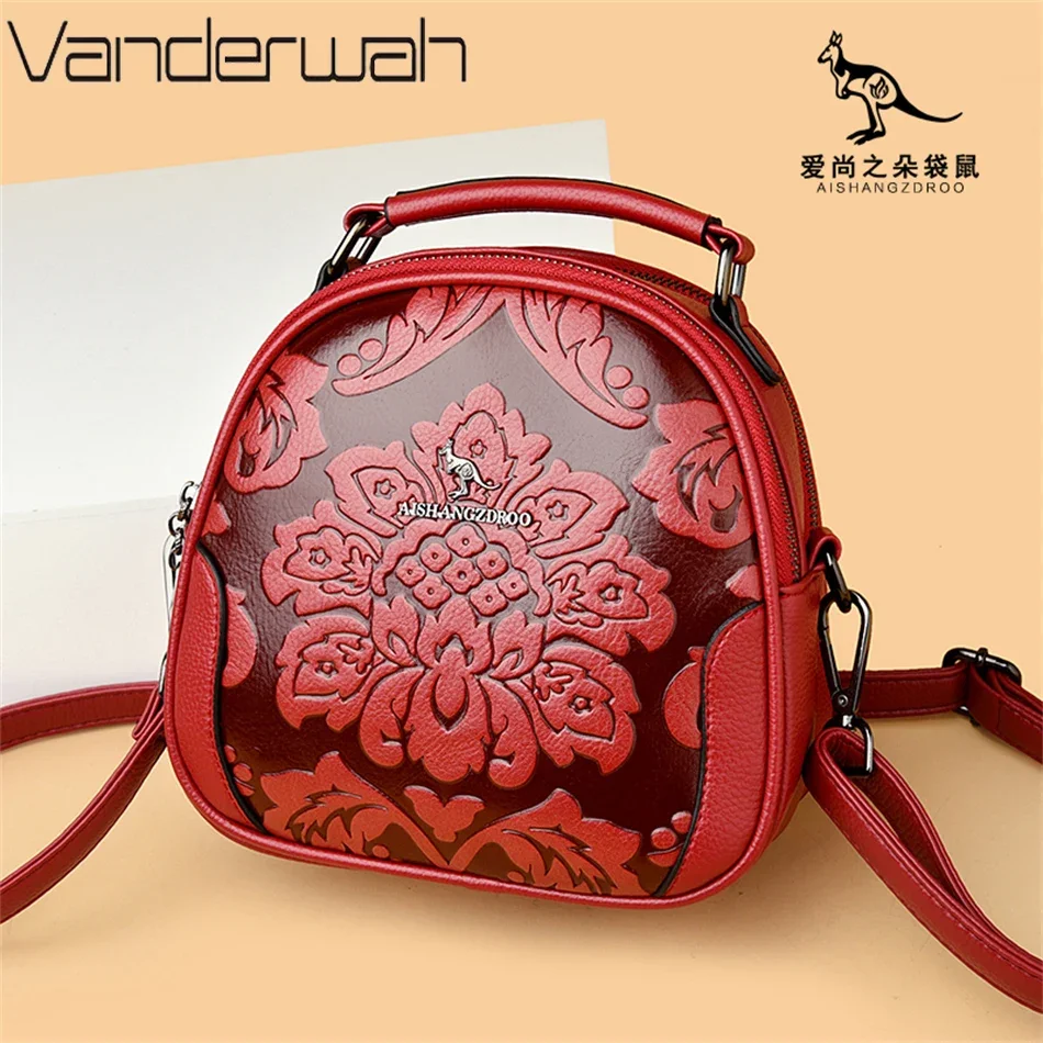 2024 Brand Printed PU Leather Crossbody Bags for Women Female Shoulder Messenger Sac Luxury Designer Ladies Handbags and Purses