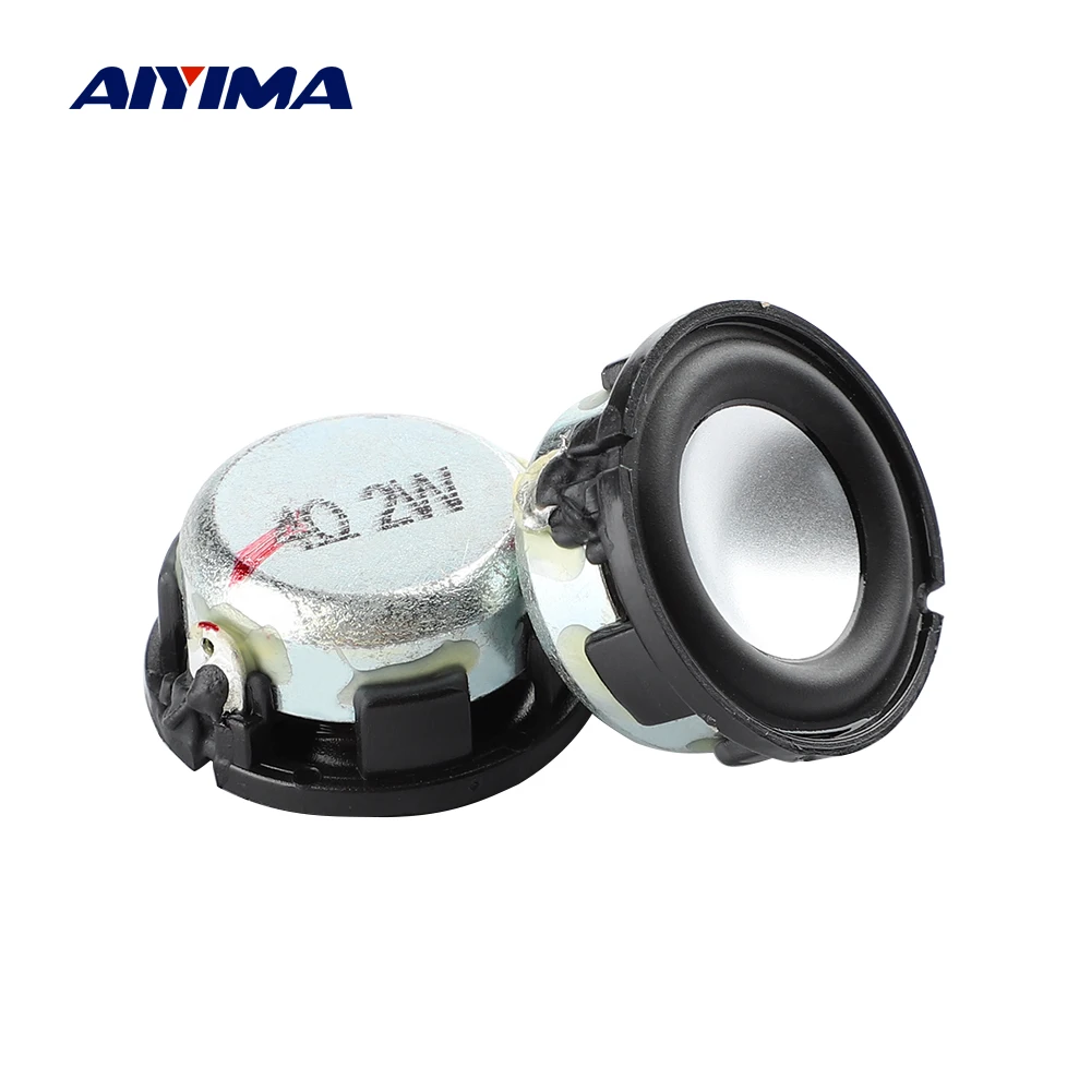 AIYIMA 2Pcs 1 Inch Full Range Sound Speaker 24MM 4 8 Ohm 2W Neodymium Mini Loudspeaker DIY Bluetooth Speakers