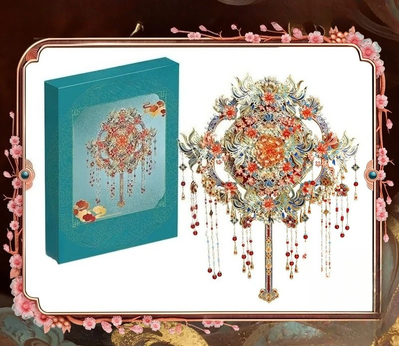 3D Three-dimensional Metal Puzzle Gilt Handmade DIY Group Fan Assembly Model Wedding Gift