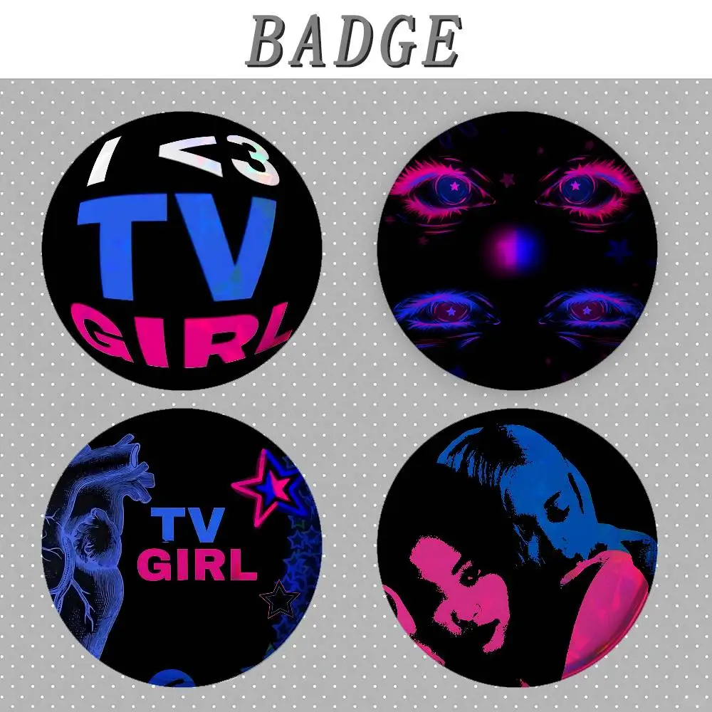 T-Tv Girl Who Really Cares Badges Tinplate Soft Button Pin Brooch Metal Badge Custom Jewelry Accessories Hat Bag Lapel