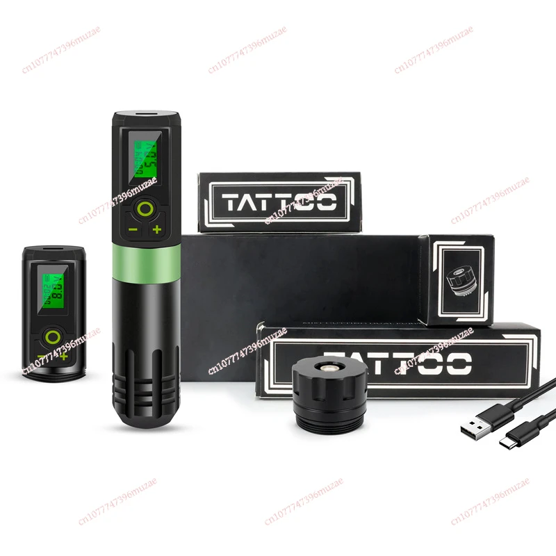 Wireless Tattoo Pen LED LCD Display Tattoo Tool RCA  Tattoo Machine