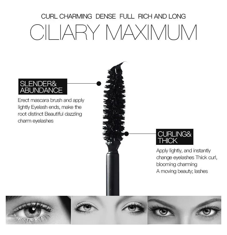 1 Pcs Curled Lashes Mascara Volumising Lengthening Water-proof And Smudge-proof Lash Extension TSLM1 For Women Makeup Tool