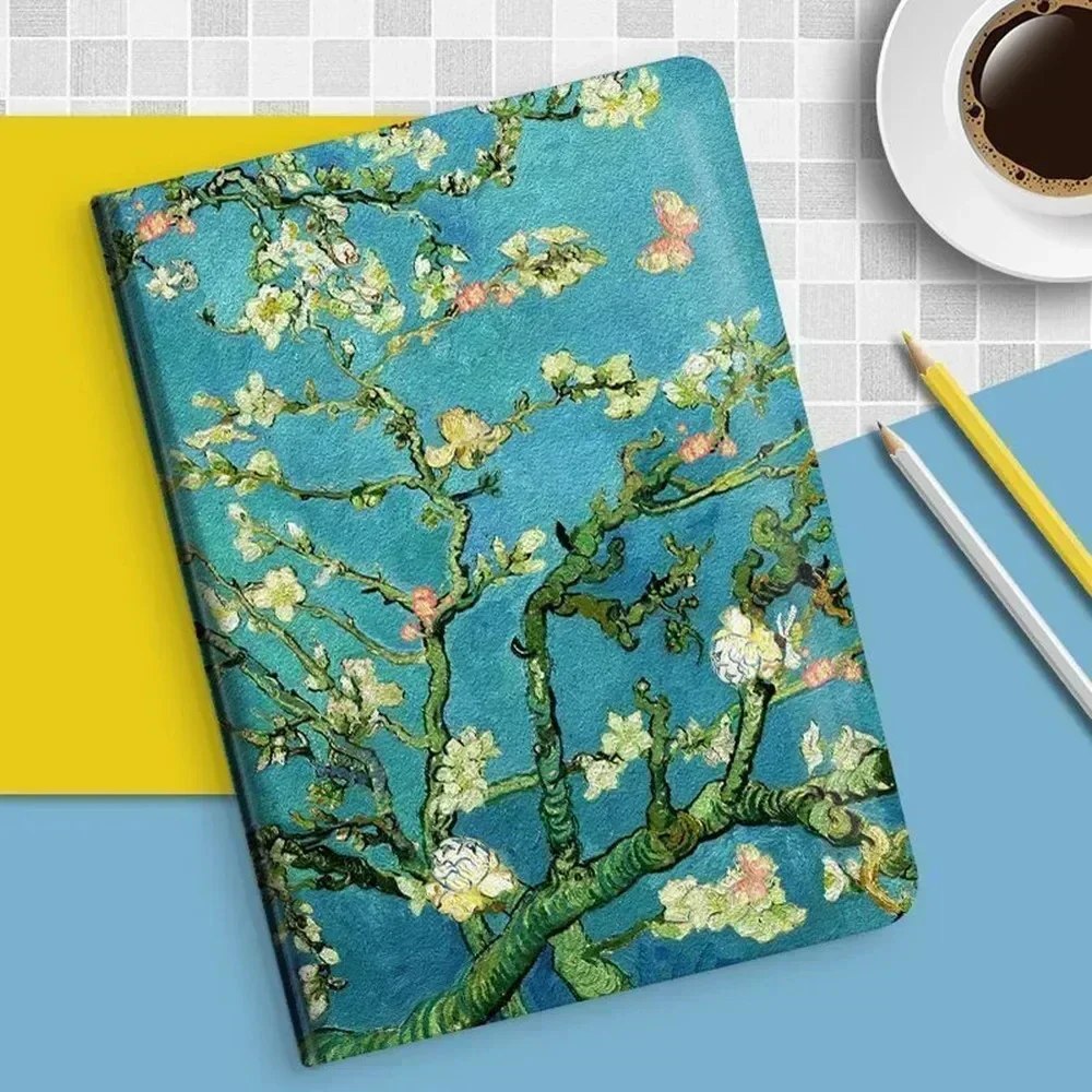 Hülle für iPAD 10 9 8 7 6 5. Generation Pro 11 12.9 10.5 Air 6 5 4 13 2024 Mini 6 Cover Luxus Van Gogh Ölgemälde Blumenkunst