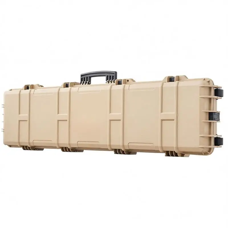 

Tactical Weapon Trunk 50 Inch For Range Shooting Hunting Competition Training, Customizable Foam Padding Integrated Wheels Impact Resistant Polymer Khaki