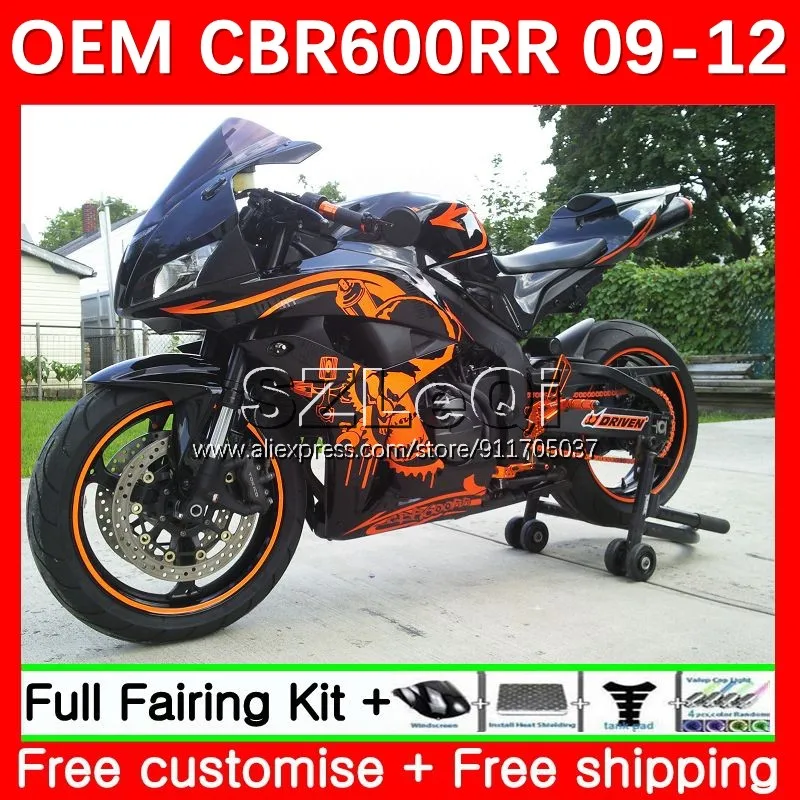 Injection For HONDA CBR600RR CBR 600CC 600RR 600 CC F5 09 10 11 12 39No.62 Matte orange CBR600 RR 2009 2010 2011 2012 Fairings