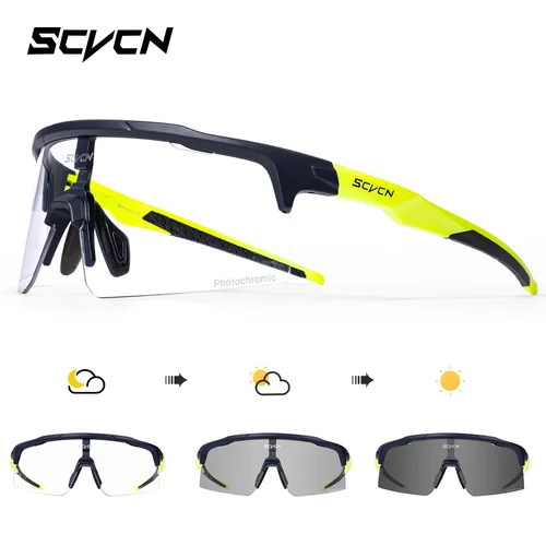 Imagen 2 del producto SCVCN, gafas de sol de ciclismo para hombres, gafas fotocromáticas para bicicleta, gafas de ciclismo MTB UV400, gafas de senderismo para mujeres, gafas deportivas para correr