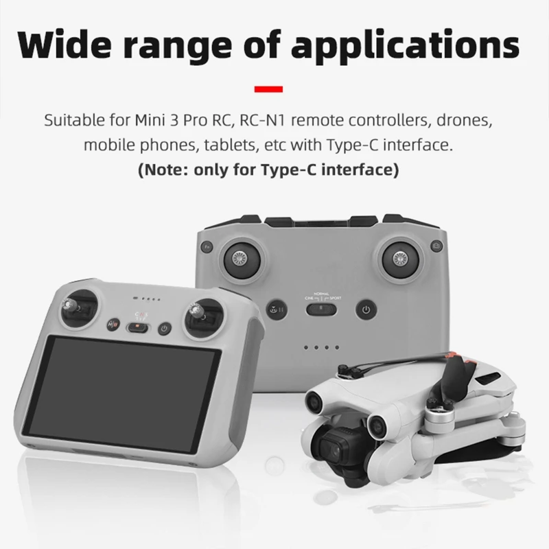 MINI 3 RC-N1 Mini 3 Accs용 TYPE-C 인터페이스 실리콘 더스트 커버 3팩
