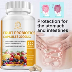 BBEEAAUU Fruit Probiotic Capsules+Enzyme Complex Intestinal Health Support Promotes Digestion Relieve Bloating and Constipation