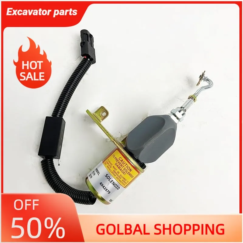 

4942879 494-2879 Запорный электромагнитный клапан 24 В для двигателя Cummins 6CT8.3 Liugong LG50CN LG855N LG856 Электромагнитный клапан пламени Exca