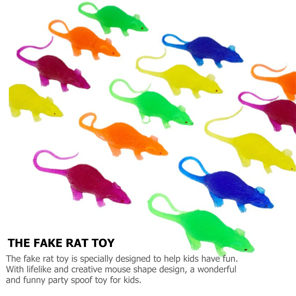 Mini souris simulée en plastique, faux rat, cadeaux de farce, petit modèle, jouets fantaisie miniatures en PVC, parodie de fête, 6 pièces