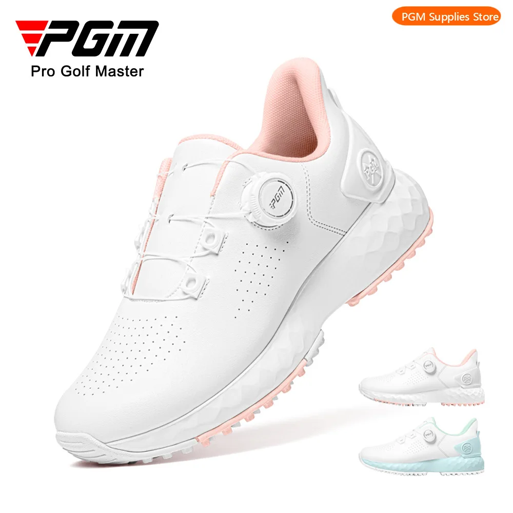 

PGM Women's Golf Shoes Breathable Knob Lace Boosting Sports Sneakers