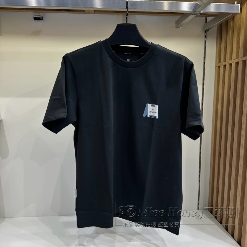 Coreano Snowpeak Estate Nuova Stampa Outdoor Camping Leisure T-shirt a maniche corte in puro cotone per il tempo libero Vacanze unisex