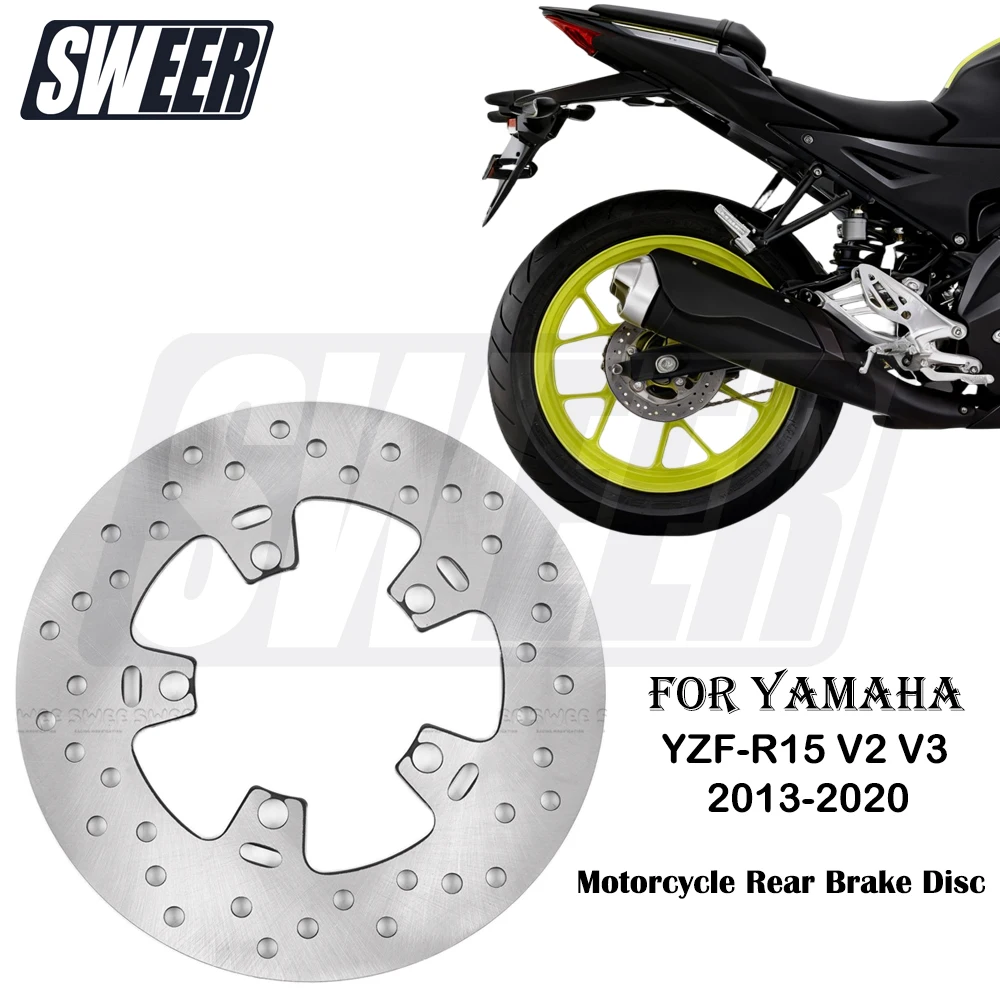 

Motorcycle Rear Brake Float Disc Caliper 5 Hole Compatible with Yamaha YZF-R15 V2 V3 2013-2020 Oraiginal Rear Disc Brake Pad