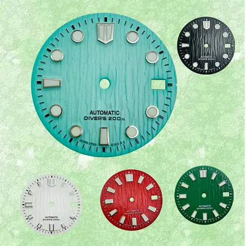 28.5 मिमी डायल एस लोगो एनएच 35 स्वचालित मूवमेंट ग्रीन ल्यूमिनस घड़ी संशोधन सहायक उपकरण के लिए उपयुक्त 10 best sales सेको लोगो - №1