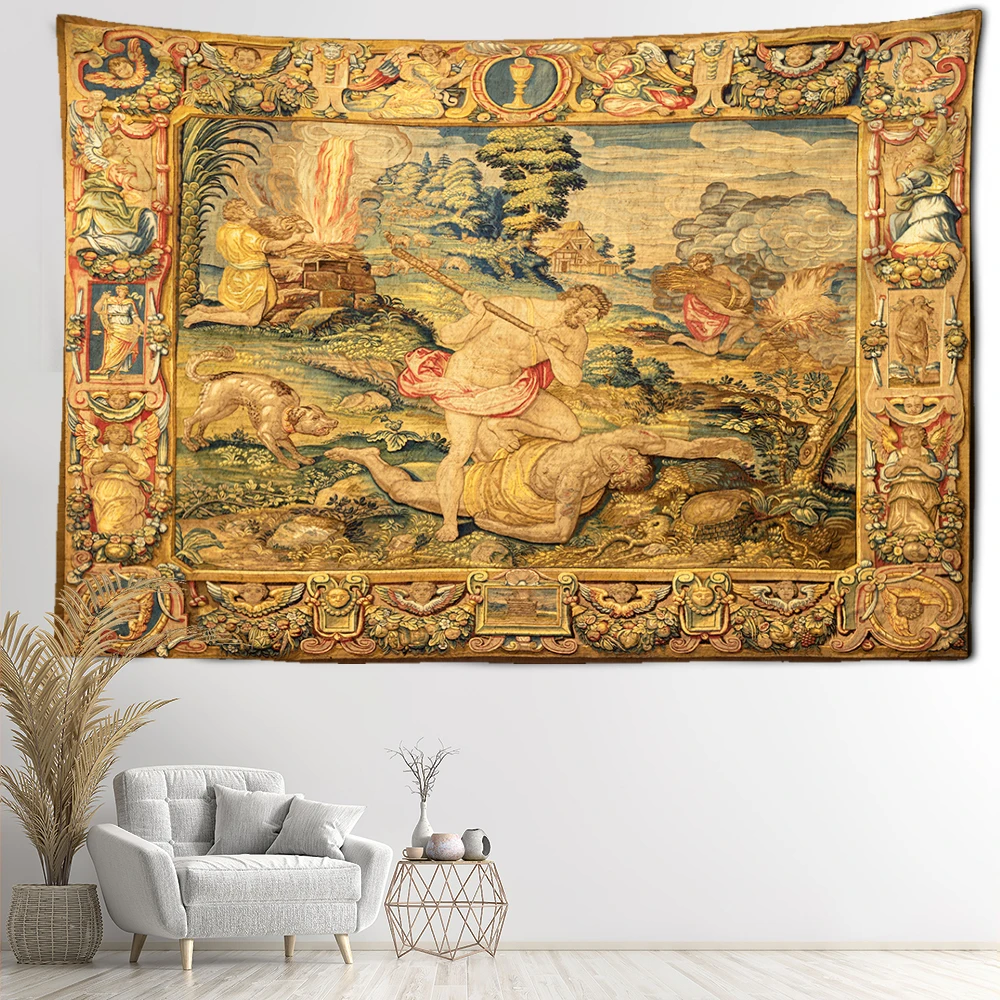 Retro Character Murals Tapestr - Home Decor Hippie ulasan dan harga