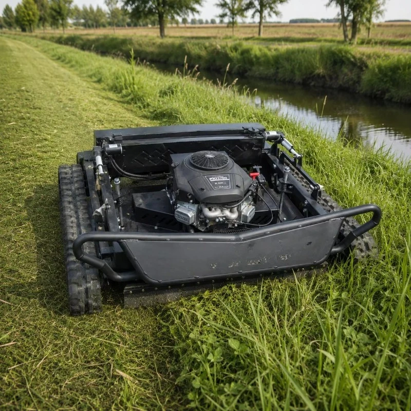 Wholesale Hot Selling Remote Control Crawler Lawn Mower For Farm Agriculture Grass Cutting