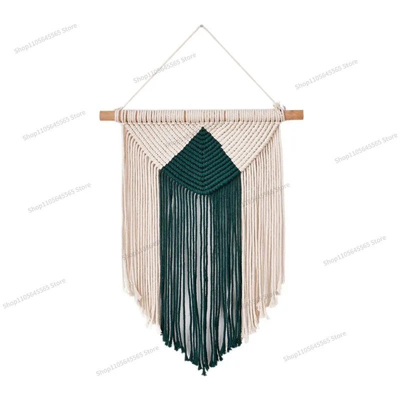 For hand-woven long fringed tapestry interior wall wall wall decoration Bohemian cotton rope tapestry