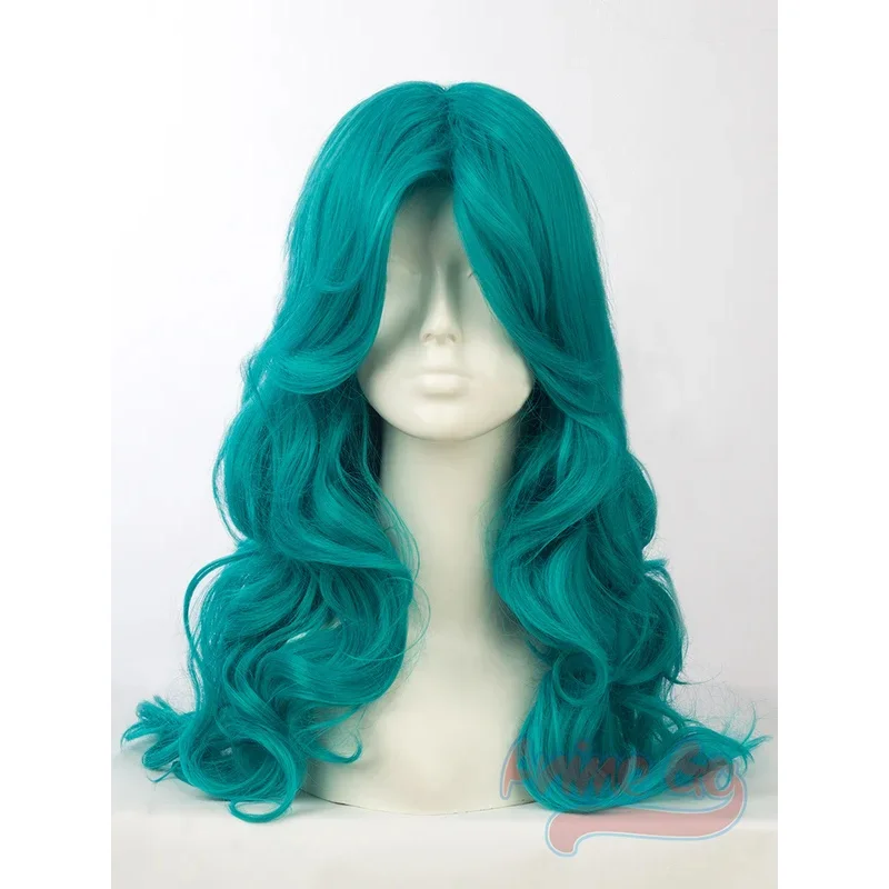 

Anime Sailor Neptune Kaiou Michiru Halloween Cosplay Wigs Wavy Teal Hair mp 003937