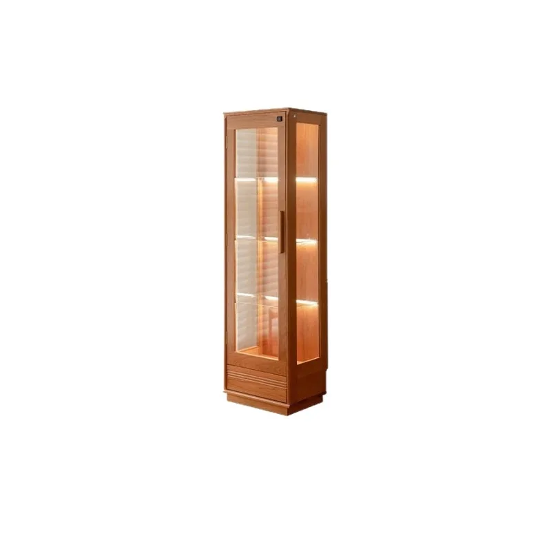 

Display cabinet, multi-layer figure display cabinet, household solid wood dust cabinet, glass bookcase, storage cabinet with