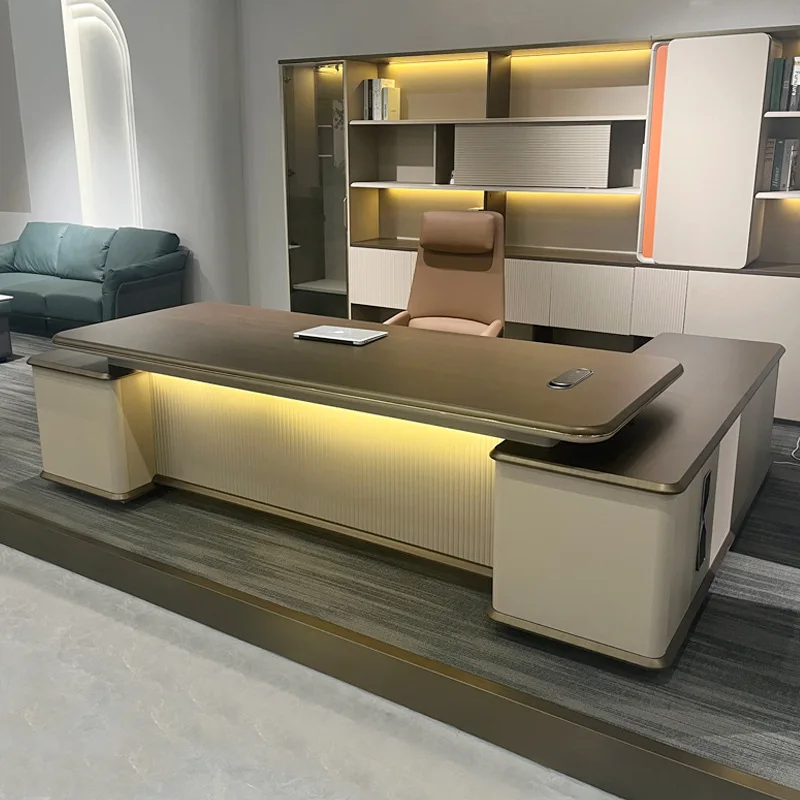 

Письменный стол Boss Modern Light Luxury High Sense President Table Boss Table Bench