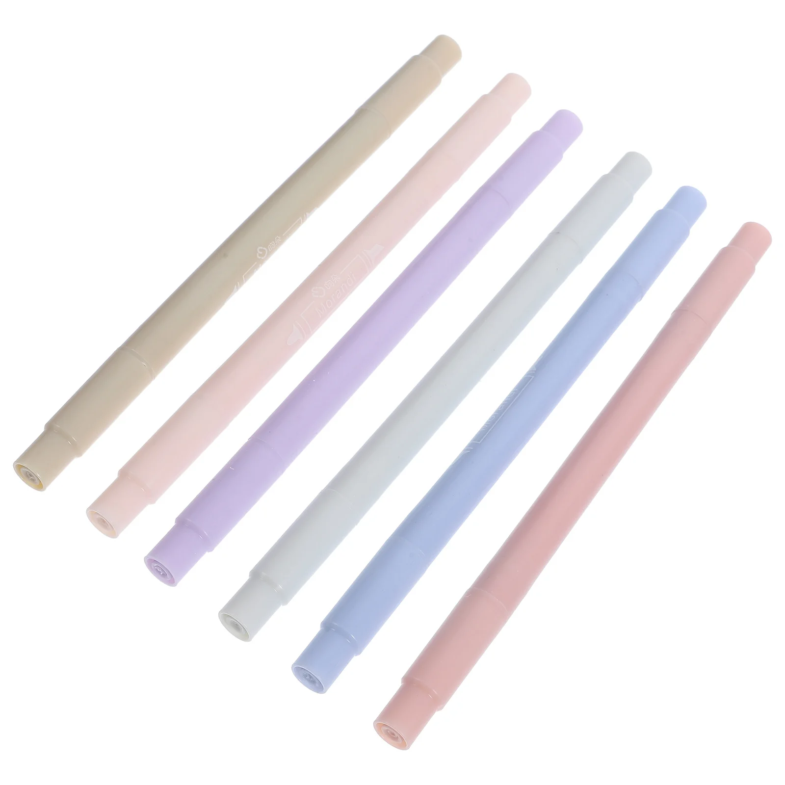 

6pcs Highlighters Dual Tips Plastic Colorful Pens Portable Book Markers For School Office Journal Use Fluorescent Pens