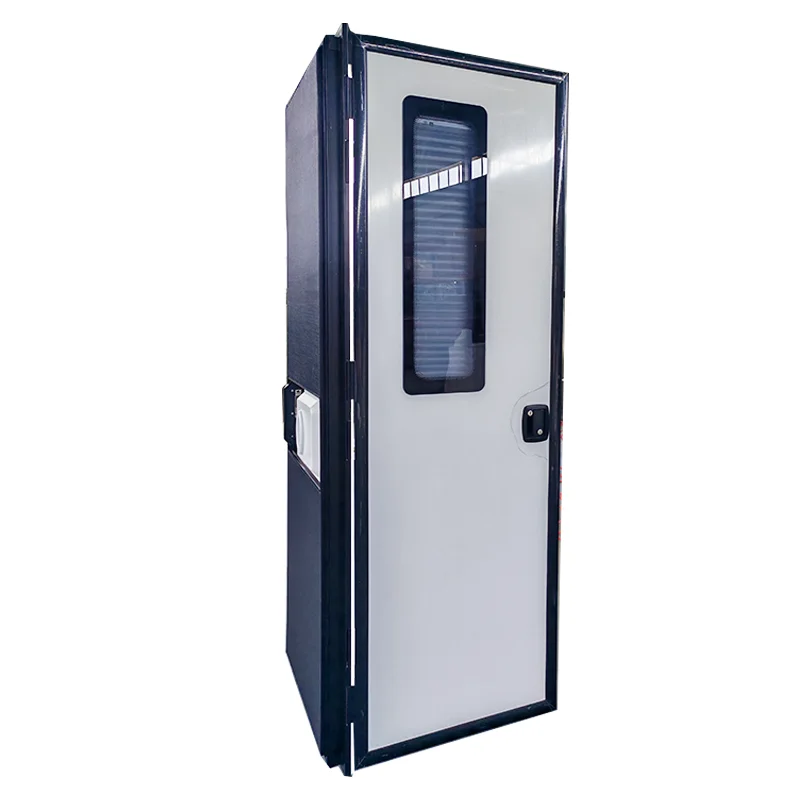 

Custom Size 700x1800mm Square Corner RV Caravan Camper Trailer Car Entry Door With Sun Blind And Inner Screen Door