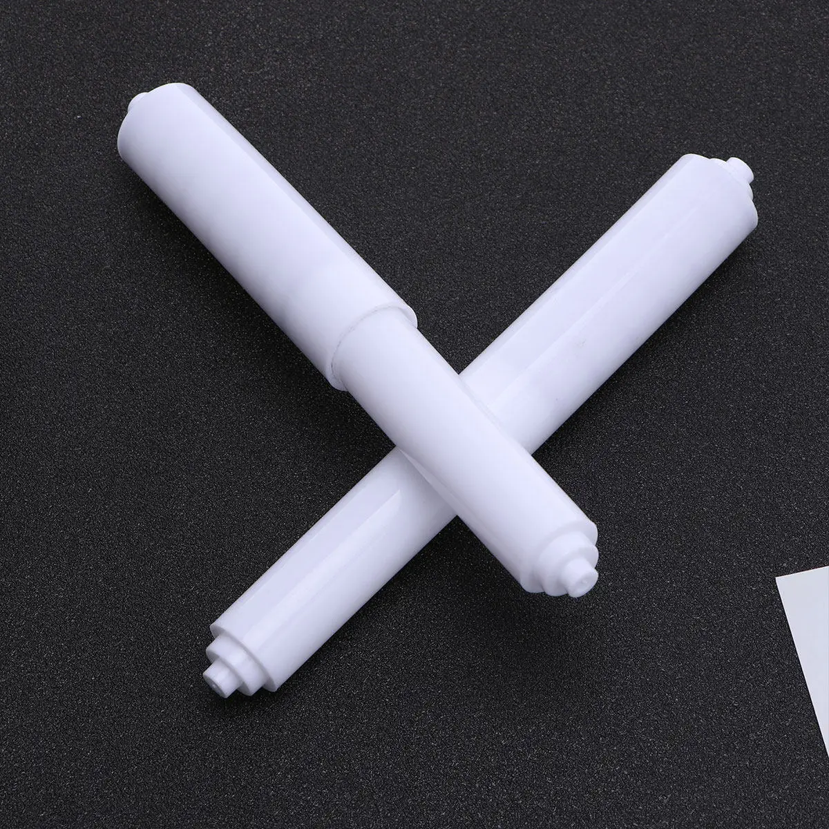 2Pcs Toilet Paper Roller White Plastic Spring Loaded Replacement Roll Holder Insert Universal Fit Toilet Accessories Paper
