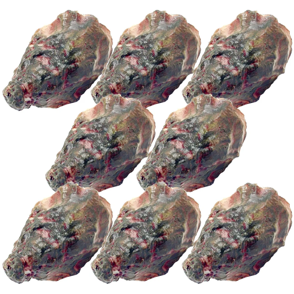 

8 Pcs Simulated Oysters Simulation Props Meat Lifelike Model Food Seafood Pvc Baby