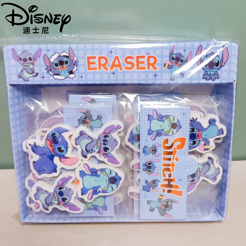 Disney 10bags/box anime cute Stitch 4 mini erasers cartoon cute pet capybara chip remover children pencil eraser stationery gift