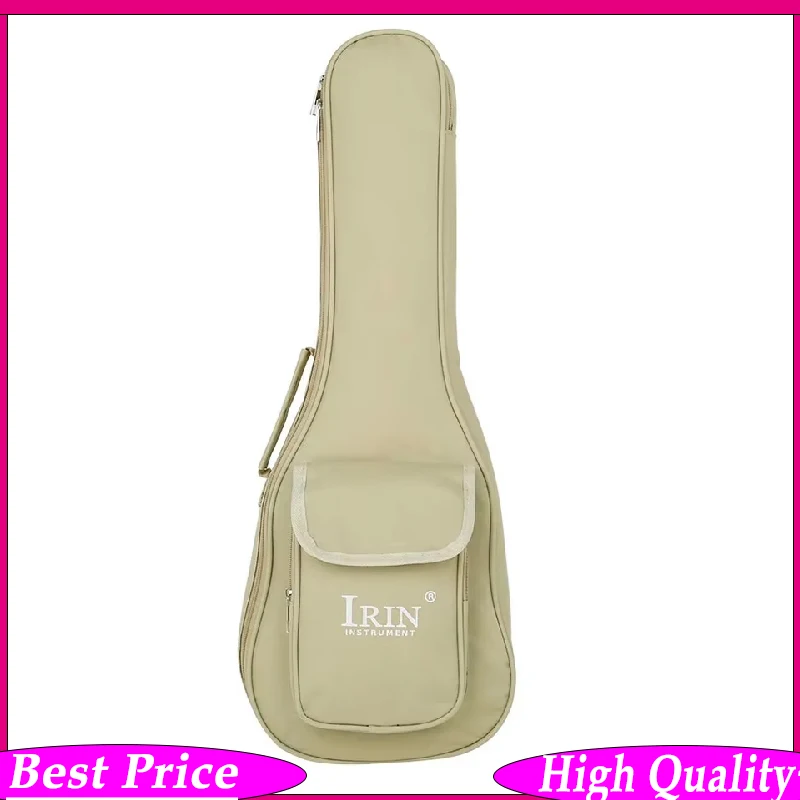 Image of IRIN 24 Zoll wasserdichter Ukulele-Rucksackkoffer – gepolsterte Baumwoll-Gigbag mit verstellbaren Schultergurten, leichte Ukulele-Tasche