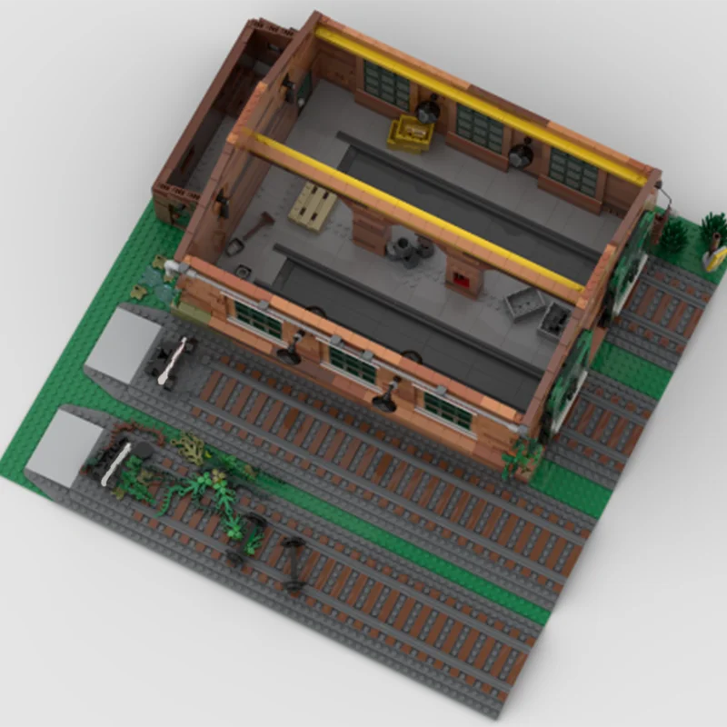 2585 elementów MOC Niezmontowany budyń kolejowy Klocki Konstrukcyjne Kolekcjonerski Model dla Dzieci Zabawka Konstrukcyjna Prezent na Boże Narodzenie