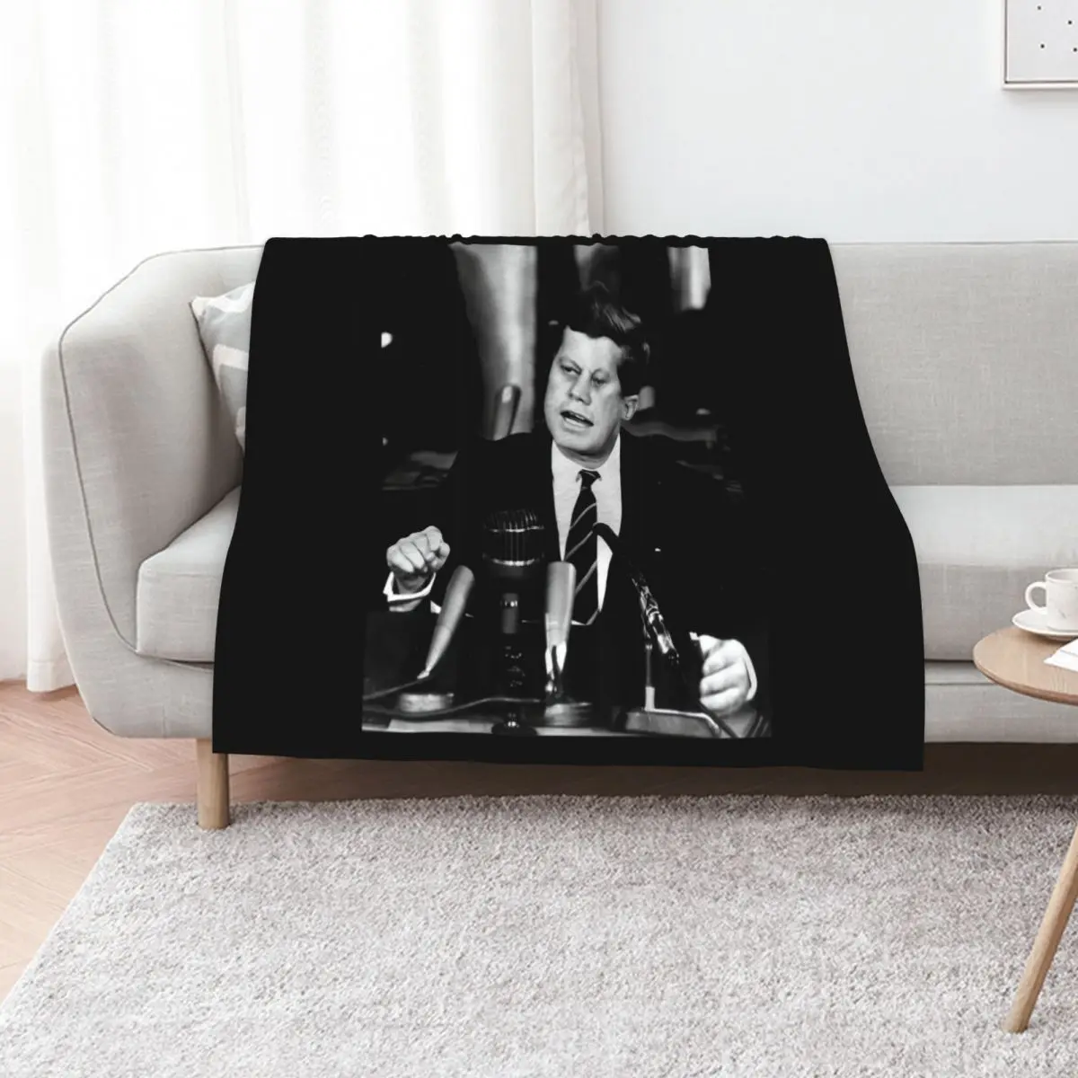 John F Kennedy USA President Throw Blanket for babies Luxury Brand Hairy Large Shaggy decorative Blankets