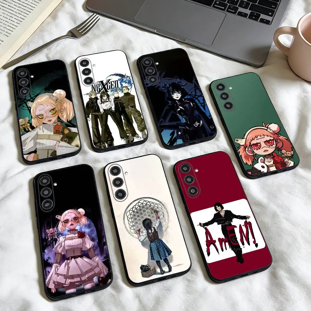 أحضر لي حافظة هاتف H-Horizons BMTH لهاتف سامسونج جالاكسي A73، A72، A71، A70، A53، A52، A51، غلاف أسود ناعم آخر