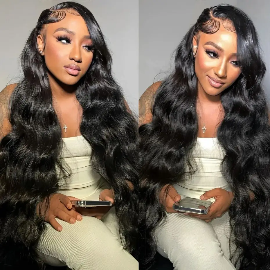 13x4 Transparent Lace Front Body Wave Wig 180% Glueless Human Hair Wig Pre Plucked Brazilian Remy  Hair 5x5 4x6 Lace Closure Wig