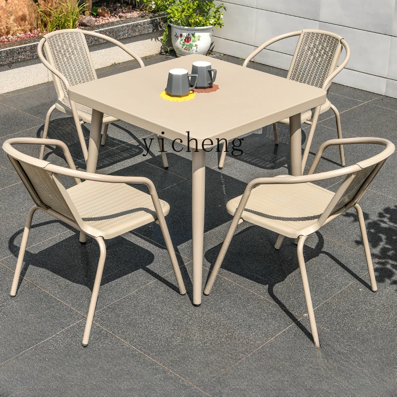 

Tqh Outdoor Desk-Chair Courtyard Garden Waterproof Sunscreen Lotion Tianlu Table and Chair Combination