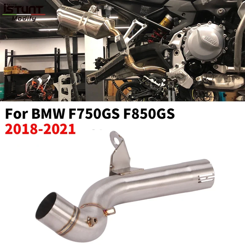 For BMW F750GS F850 GS F750 GS 2018 - 2021 Motorcycle Modified Escape Muffler Exhaust Middle Link Pipe Connect Original Muffler