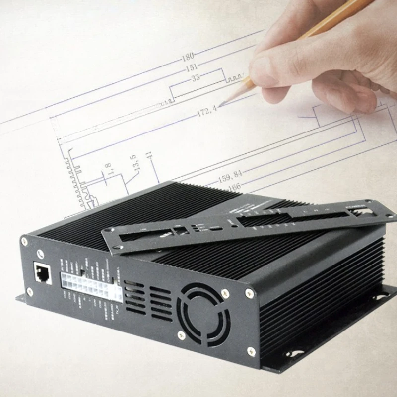 Black 19 Inch 2U Project Chassis Data Switch Box Chassis Power Communication Server Chassis